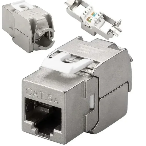 Gniazdo Moduł Keystone Rj45 Stp Kat.6a Beznarzędziowe