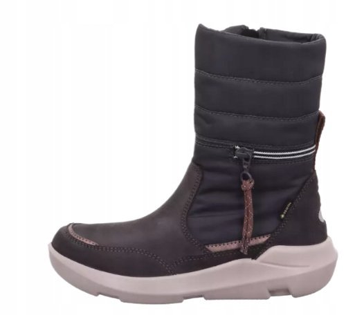 SUPERFIT ŚNIEGOWCE ZE SKÓRĄ DZIEWCZĘCE SZARE 31 ŻWA