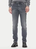 Spodnie męskie - Bugatti Jeansy 3108D 76671C Szary Slim Fit - miniaturka - grafika 1