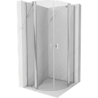 Kabiny prysznicowe - Mexen Mist kabina prysznicowa półokrągła uchylna 100 x 100 cm, transparent, chrom - 8A32-100-100-01-00 - miniaturka - grafika 1