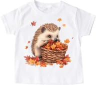 Koszulki dla dziewczynek - Koszulka z jeżem na Dzień Jeża - wzór jeż122 - miniaturka - grafika 1