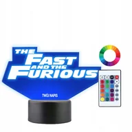 Lampy stojące - Lampka Nocna LED 3D Szybcy i Wściekli - miniaturka - grafika 1