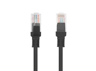 Patchcordy - Patchcord kat.5e UTP 3m czarny Fluke Passed Lanberg - miniaturka - grafika 1