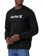 Bluzy męskie - Hurley Męska bluza polarowa M OAO Solid Crew, czarna, XXL - miniaturka - grafika 1