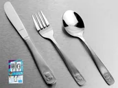 Sztućce dla dzieci - Komplet sztućców 3 cz. dziecięcy Amefa - BEAR - miniaturka - grafika 1