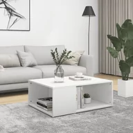 Ławy i stoliki kawowe - vidaXL vidaXL Stolik kawowy, biały, 90x67x33 cm, płyta wiórowa - miniaturka - grafika 1