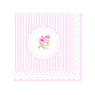 Folia, papier śniadaniowy, serwetki - Nuova R2S R2S Serwetki deserowe 20 szt 33cm R2S Napkins różowe piwonie 414 RSE - miniaturka - grafika 1