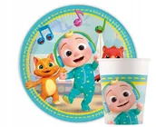Dekoracje i nakrycia stołu na imprezę - Talerzyki + Kubeczki Cocomelon Dzidzi Bobas - miniaturka - grafika 1