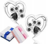 Biżuteria dla dzieci - SREBRNE KOLCZYKI 925 DLA DZIEWCZYNKI łapki wkrętki, prezent dla małej damy - miniaturka - grafika 1