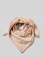 Apaszki i szaliki damskie - Szal z wyhaftowanym logo na całej powierzchni model ‘Kefiah’ - miniaturka - grafika 1