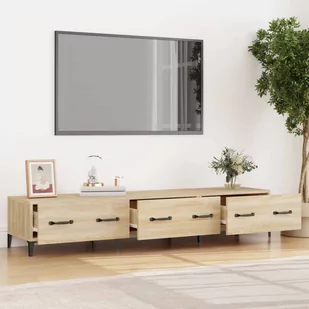 Lumarko Szafka pod TV, dąb sonoma, 150x34,5x30 cm - Szafki RTV - miniaturka - grafika 4