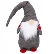 Ozdoby bożonarodzeniowe - Krasnal świąteczny skrzat gnom 40 cm szary pod choinkę ozdoby świąteczne - miniaturka - grafika 1