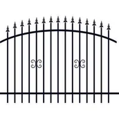 Ogrodzenia - Przęsło Damian 200 x 100-120 cm czarny - miniaturka - grafika 1