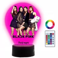 Lampy stojące - Lampka Nocna 3D LED Black Pink K-pop - miniaturka - grafika 1