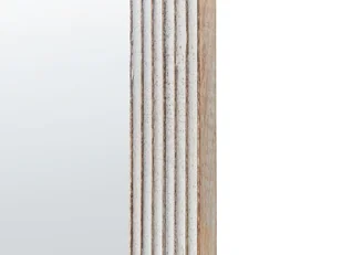 Drewniane lustro ścienne 65 x 107 cm złamana biel CHANDON Lumarko! - Lustra - miniaturka - grafika 5