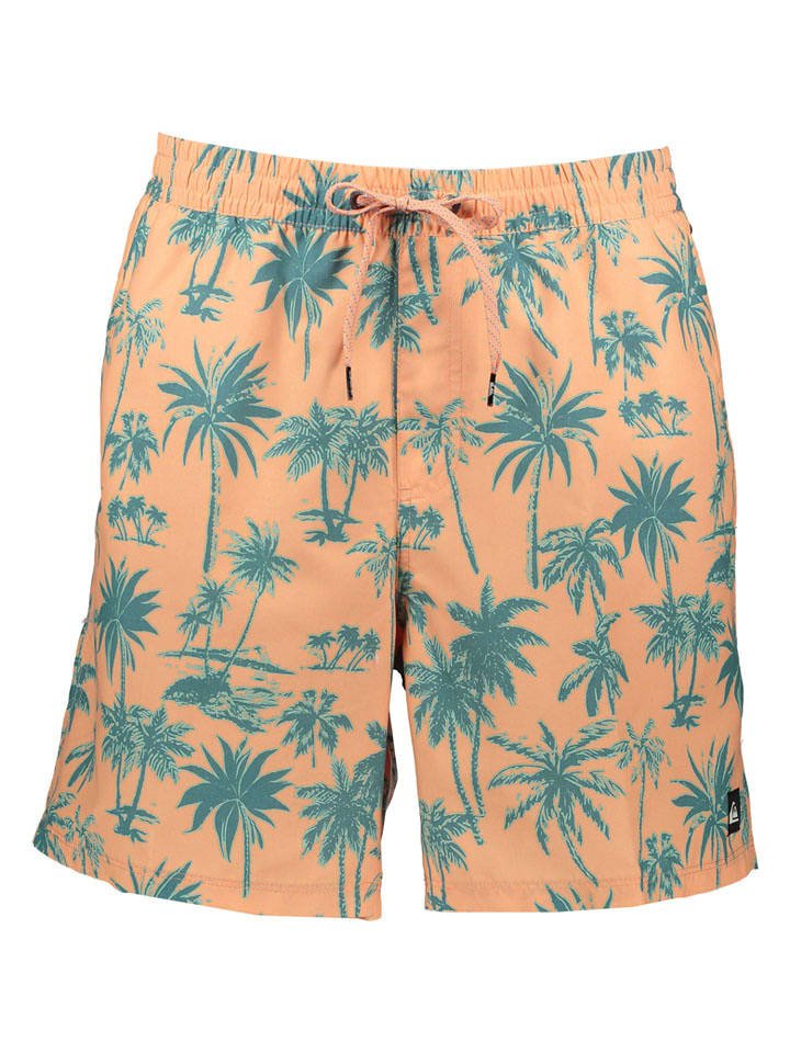 Quiksilver Szorty kąpielowe w kolorze pomarańczowo-błękitnym