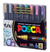 Kredki, ołówki, pastele i pisaki - Markery Metaliczne, PC-5M, 8 Kolorów, Posca, Uni - miniaturka - grafika 1