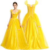 Stroje karnawałowe - Sukienka Strój Kostium Bella Księżniczka Cosplay Dla Dorosłych L / Xl 176 182 - miniaturka - grafika 1