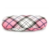 Akcesoria do okularów - Twarde etui Futerał na okulary Różowa Kratka ET-103a - miniaturka - grafika 1