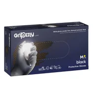 Dezynfekcja - Rękawiczki nitrylowe Gripzzly Zarys 50 szt. - czarne - miniaturka - grafika 1