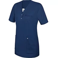 Fartuchy i rękawice kuchenne - BP 1740-435-110-S damski fartuch typu kasak, rękaw 1/2, dekolt w szpic z wąskim paskiem na zatrzask, 180,00 g/m², mieszanka materiału, granatowy, S - miniaturka - grafika 1