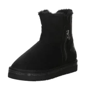 Botki damskie - TOM TAILOR Damskie 6390320005 botki, czarne, 43 EU, czarny, 43 EU - miniaturka - grafika 1