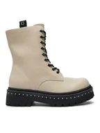 Botki damskie - Guess Trapery Joya FL7JYA LEA10 Écru - miniaturka - grafika 1