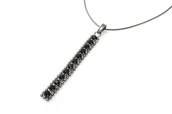 Wisiorki - Długi Naszyjnik Hematyt I Czarne Cyrkonie - miniaturka - grafika 1