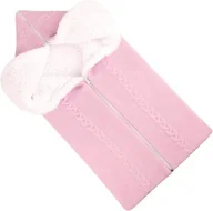 Śpiworki dla dzieci - Ciepły Śpioworek Kocyk Z Suwakiem Dla Noworodka Różowy - miniaturka - grafika 1