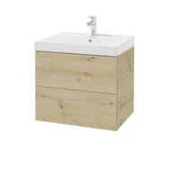 Szafki łazienkowe - Szafka łazienkowa pod umywalkę Defra Faro 60 cm dąb artisan 001-D-06035 - miniaturka - grafika 1