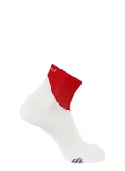Skarpetki i podkolanówki sportowe - Skarpety biegowe Salomon S/Lab Phantasm Ankle - white/fiery red - miniaturka - grafika 1