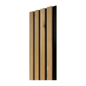 Panele ścienne i boazeria - Panel lamelowy dąb górski czarny 1,1 x 16,8 x 275 cm - miniaturka - grafika 1