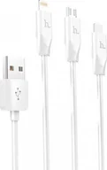 Kable USB - Kabel USB Hoco USB-A - 1 m Biały (110307) - miniaturka - grafika 1