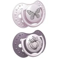 Smoczki uspokajające - Lovi Smoczek silikonowy Botanic Girl 3-6m, 2x - miniaturka - grafika 1