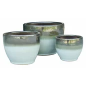 Donice - Donica ceramiczna szkliwiona Ombre Low 22 x 18 cm - miniaturka - grafika 1