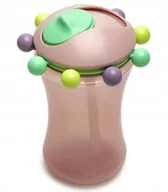 Kubki dla dzieci - Melii Baby Sensoryczny bidon ze słomką 340ml Pink - miniaturka - grafika 1