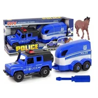 Samochody i pojazdy dla dzieci - Auto policyjne z przyczepą i konikiem Toys Paweł Wojda - model lub pojazd - miniaturka - grafika 1
