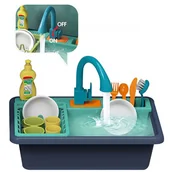 Zabawy w naśladowanie dorosłych - 2 x ZLEWOZMYWAK DLA DZIECI ELEKTRYCZNY WODA ZLEW SUSZARKA 15EL MATADI - miniaturka - grafika 1