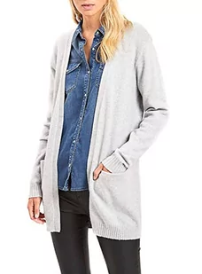 Vila Kobiety Viril L/S Long Knit Cardigan-noos Kardigan, Jasnoszary Melanż, L - Swetry damskie - miniaturka - grafika 1