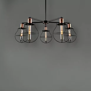 Nowodvorski Żyrandol LAMPA wisząca MANUFACTURE 9738 industrialna OPRAWA druciany ZWIS metalowy loft czarny - Lampy sufitowe - miniaturka - grafika 2