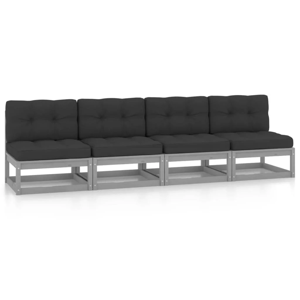 vidaXL 4-osobowa sofa z poduszkami lite drewno sosnowe 3076391
