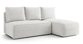Narożniki - Biała sofa narożna z pojemnikiem S0-B04 - miniaturka - grafika 1