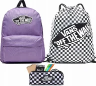 Plecaki worki - VANS ZESTAW 3W1 PLECAK + WOREK + PIÓRNIK VANS SZKOLNY OLD SKOOL PURPLE DUŻY - miniaturka - grafika 1