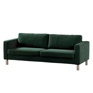 Pokrowce na meble - Dekoria pl pl Pokrowiec na sofę Karlstad rozkładaną ciemny zielony 224 x 89 x 64 cm Velvet 1017-704-25 - miniaturka - grafika 1