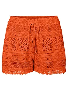 VERO MODA Damskie szorty VMHONEY LACE WVN, Scarlet Ibis, S, Scarlet Ibis, S - Spodenki damskie - miniaturka - grafika 1