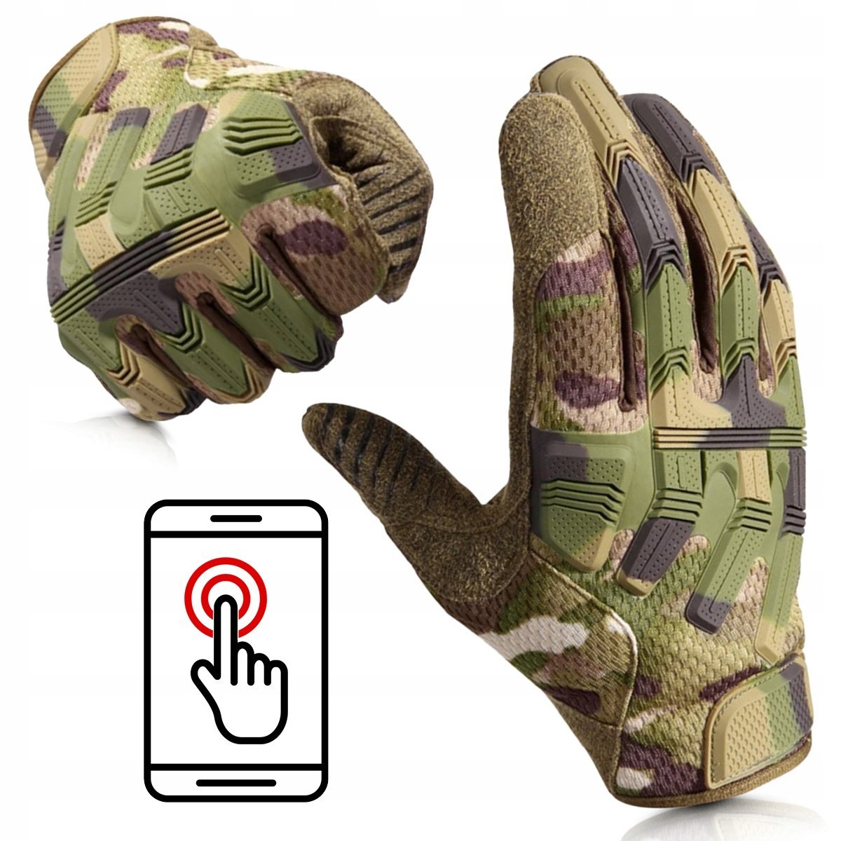 Rękawice TAKTYCZNE Dotykowe Survival Bojowe Wojskowe MORO M