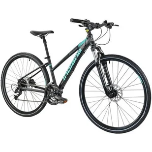 Rower crossowy INDIANA X-Cross 3.0 D15 damski Czarno-turkusowy - Rowery - miniaturka - grafika 1