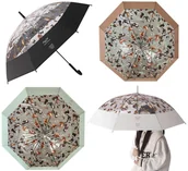 Szkolne artykuły papiernicze - Parasolka dziecięca przeźroczysta koty motyle Mix - gadżet - miniaturka - grafika 1