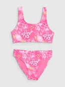 Stroje kąpielowe dla dziewczynek - 4F Kostium kąpielowy dwuczęściowy dziewczęcy - multikolor 134/140 (8-10 lat) - miniaturka - grafika 1