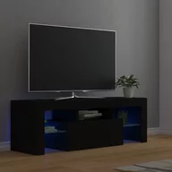Szafki RTV - vidaXL Lumarko Szafka pod TV z oświetleniem LED, czarna, 120x35x40 cm 804347 - miniaturka - grafika 1